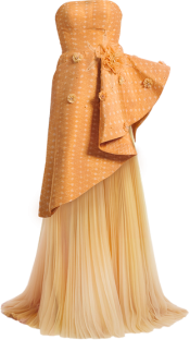 Amber Gold Evening Gown